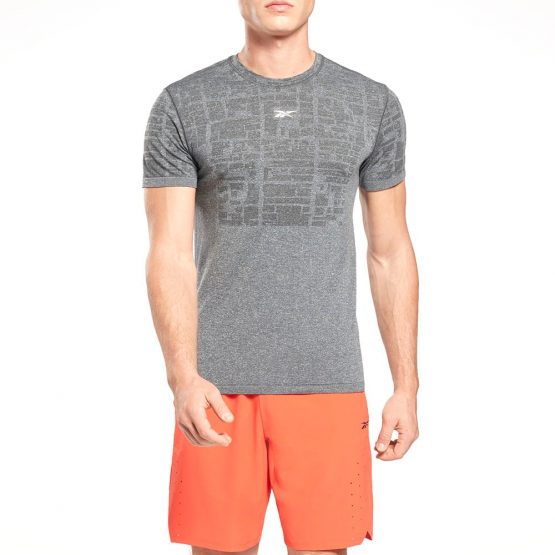 חולצת T ריבוק לגברים Reebok Fitness MyoKnit Seamless - אפור