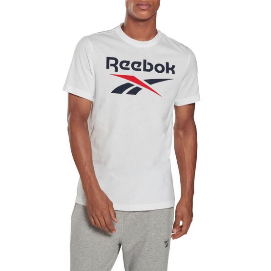 חולצת T ריבוק לגברים Reebok Graphic Series  Stacked Tee - לבן