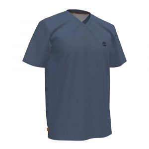 חולצת T טימברלנד לגברים Timberland Dunstan River V-Neck Tee - כחול כהה