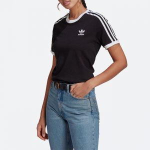 חולצת T אדידס לנשים Adidas Originals 3-Stripes Tee - שחור