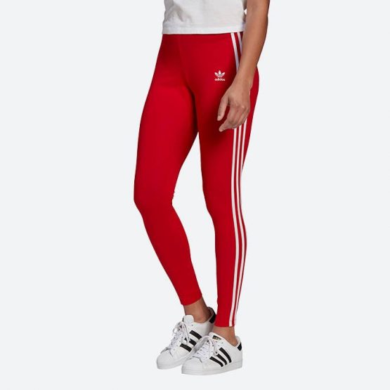 טייץ אדידס לנשים Adidas Originals Classics 3-Stripes Tights - אדום