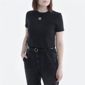 חולצת T אדידס לנשים Adidas Originals Crop Top - שחור