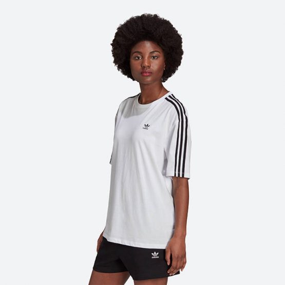 חולצת טי שירט אדידס לנשים Adidas Originals Oversized - לבן