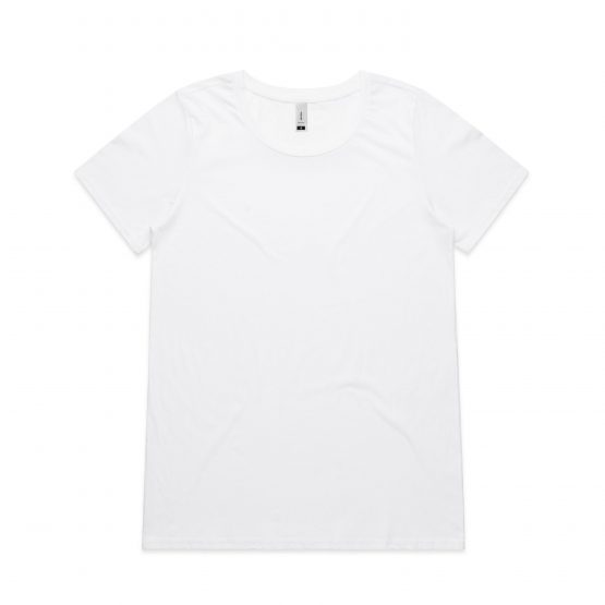 חולצת טי שירט אס קולור לנשים As Colour SHALLOW SCOOP - לבן