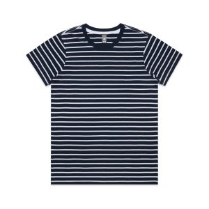 חולצת T אס קולור לנשים As Colour MAPLE STRIPE - לבן/ כחול