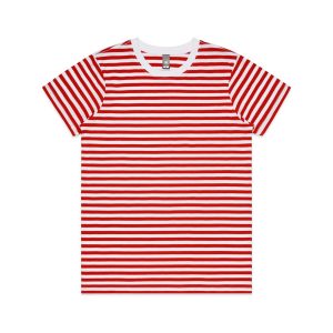 חולצת T אס קולור לנשים As Colour MAPLE STRIPE - לבן/אדום