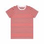 חולצת T אס קולור לנשים As Colour MAPLE STRIPE - לבן/אדום