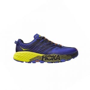 נעלי ריצה הוקה לגברים Hoka One One Speedgoat 4 - כחול/צהוב