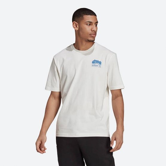 חולצת T אדידס לגברים Adidas Originals Flmount - לבן