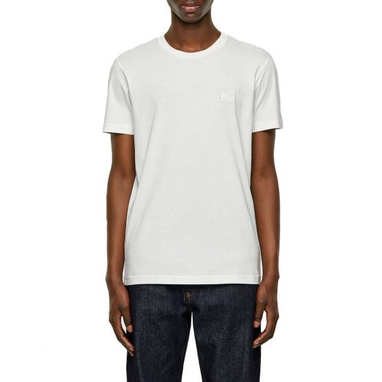 חולצת T דיזל לגברים DIESEL Emoji Logo - לבן