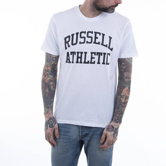 חולצת T ראסל אתלטיק לגברים Russell Athletic Crewneck - לבן