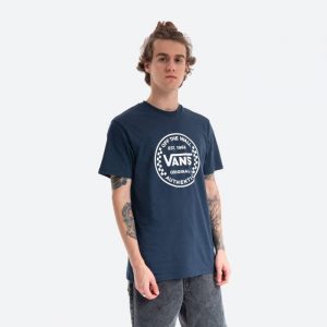 חולצת T ואנס לגברים Vans Authentic Checker - כחול
