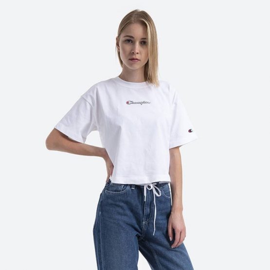 חולצת T צ'מפיון לנשים Champion Crop Top - לבן