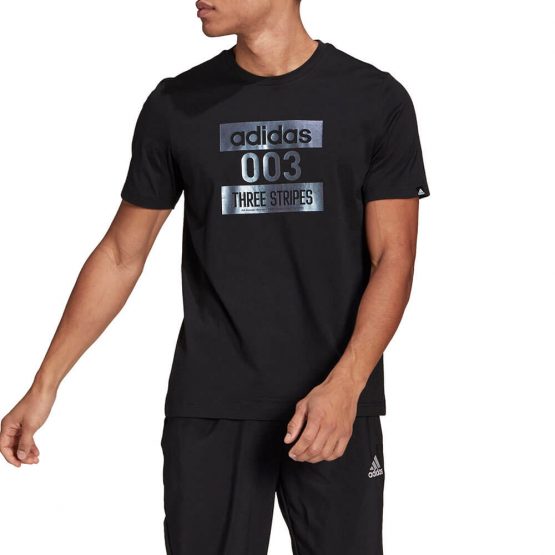 חולצת טי שירט אדידס לגברים Adidas Marathon Graphic - שחור