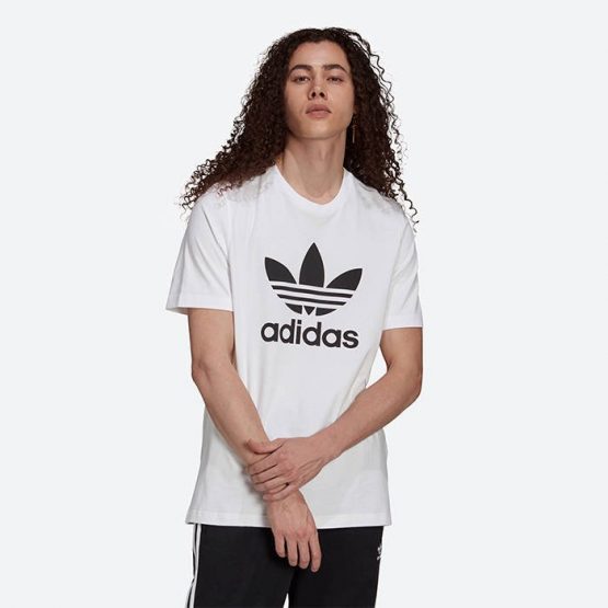 חולצת טי שירט אדידס לגברים Adidas Originals Trefoil - לבן