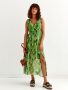 שמלה ארוכה טופ סיקרט לנשים TOP SECRET Leaves - ירוק