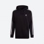 סווטשירט אדידס לגברים Adidas Originals 3-Stripes Hoody - שחור
