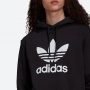 סווטשירט אדידס לגברים Adidas Originals Trefoil Hoody - שחור