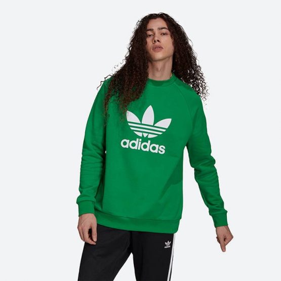 סווטשירט אדידס לגברים Adidas Originals Trefoil - ירוק