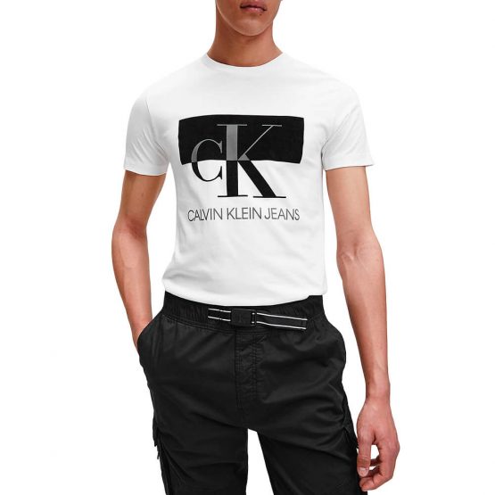 חולצת T קלווין קליין לגברים Calvin Klein Big CK Tee - לבן