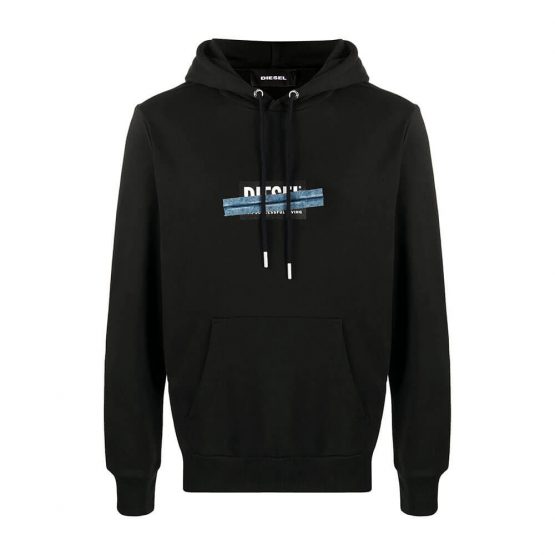 סווטשירט דיזל לגברים DIESEL S-Girk Hoodie N4 - שחור