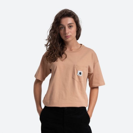 חולצת T קארהארט לנשים Carhartt WIP Pocket - בז'