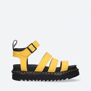 yellow dr martens sandals