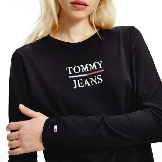 חולצת T טומי הילפיגר לנשים Tommy Hilfiger Essential Tee - שחור