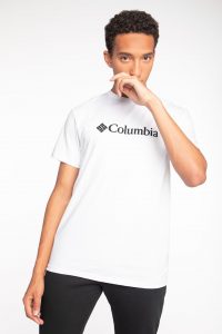 חולצת T קולומביה לגברים Columbia CSC Basic Logo - לבן
