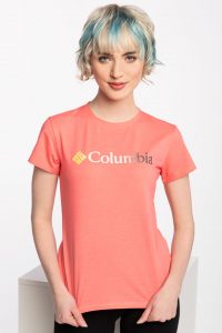 חולצת T קולומביה לנשים Columbia Sun Trek SS Graphic - ורוד