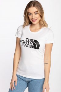 חולצת T דה נורת פיס לנשים The North Face W S S EASY - לבן
