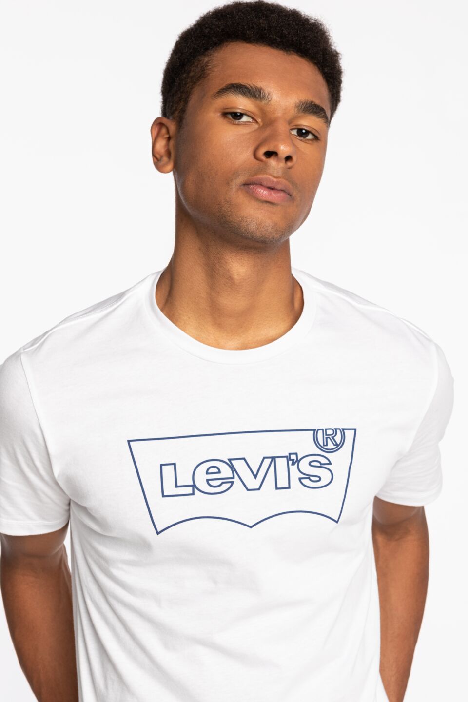 חולצת T ליוויס לגברים Levi's Housemark Graphic - לבן