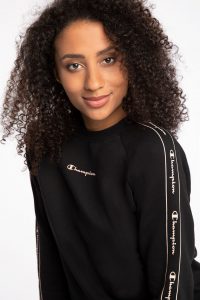 סווטשירט צ'מפיון לנשים Champion TYPE Crewneck - שחור