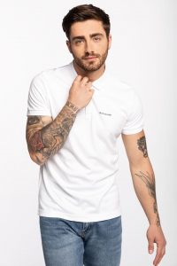 חולצת פולו קלווין קליין לגברים Calvin Klein MICRO BRANDING LIQUID - לבן