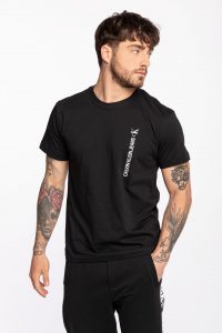 חולצת T קלווין קליין לגברים Calvin Klein VERTICAL BACK GRAPHIC - שחור