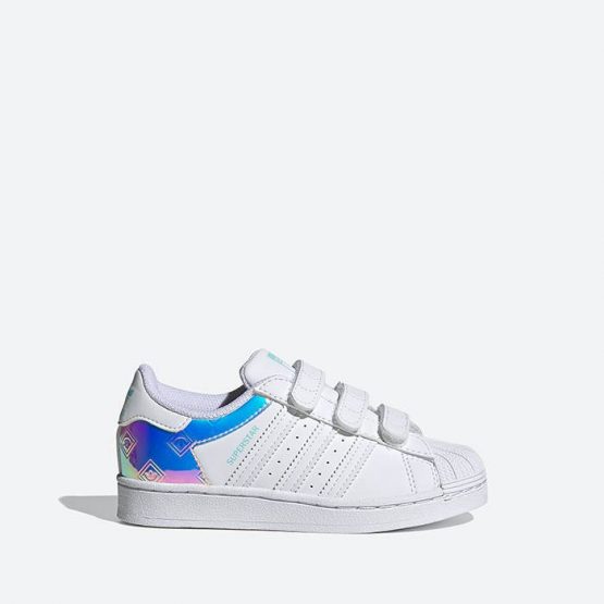 נעלי סניקרס אדידס לילדים Adidas Originals Superstar Cf C - לבן