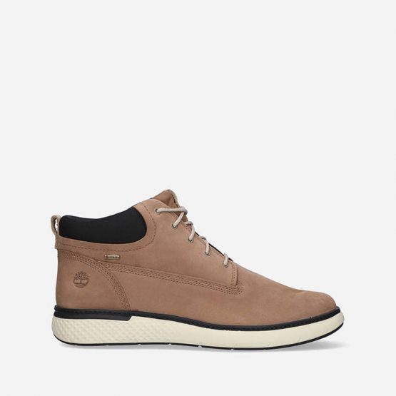 מגפי טימברלנד לגברים Timberland Cross Mark Gore-Tex Chukka - חום/בז'