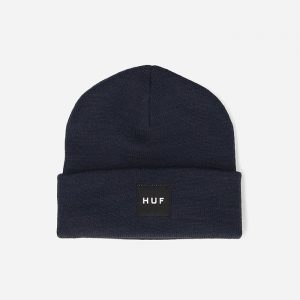 כובע HUF לגברים HUF Essentials Box Logo Beanie - כחול