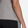 חולצת T אדידס לנשים Adidas Originals 3 Stripes - אפור