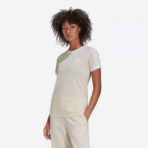 חולצת T אדידס לנשים Adidas Originals Adicolor 3-Stripes - בז'