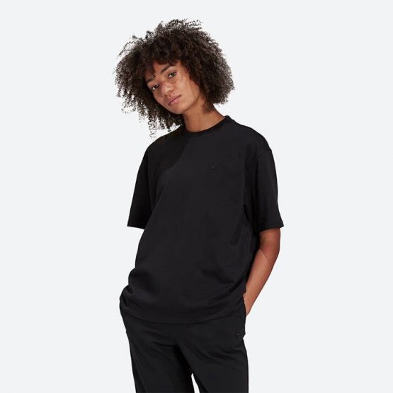 חולצת T אדידס לנשים Adidas Originals Adicolor Heavy Single Jersey - שחור