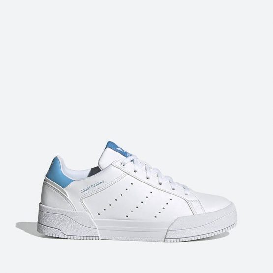 נעלי סניקרס אדידס לנשים Adidas Originals Court Tourino J - לבן/ כחול