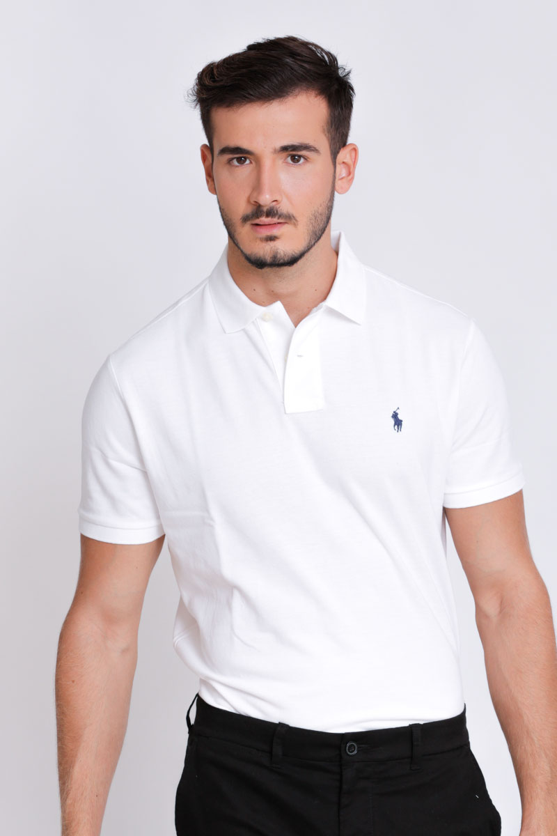 חולצת פולו פולו ראלף לורן לגברים Polo Ralph Lauren Small Logo - לבן