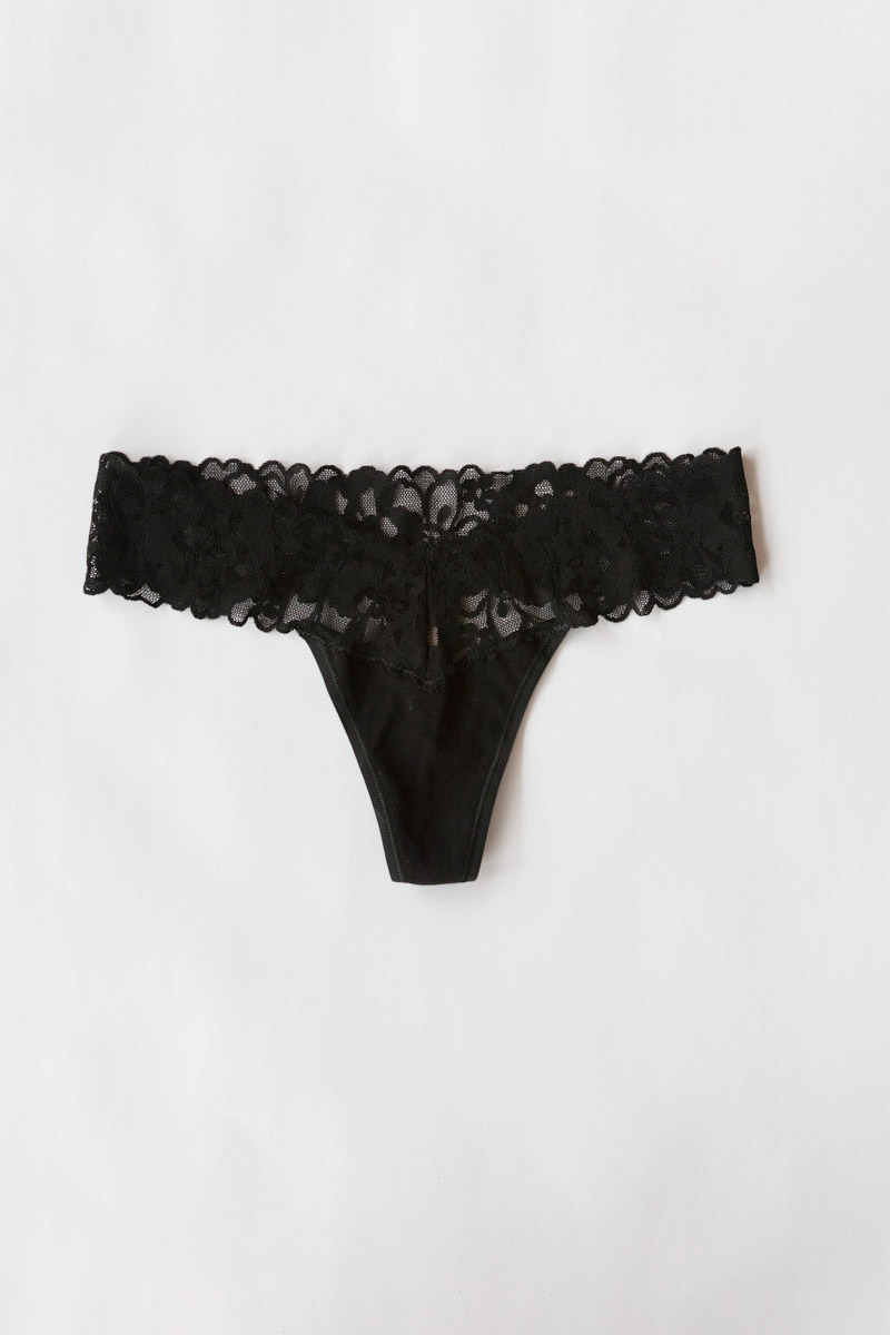 תחתוני ויקטוריה'ס סיקרט לנשים Victoria's Secret Thong VS - שחור