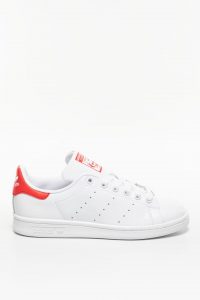 נעלי סניקרס אדידס לגברים Adidas Originals Stan Smith - לבן/אדום
