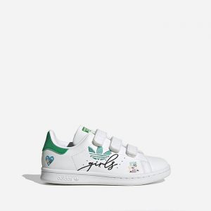 נעלי סניקרס אדידס לילדים Adidas Originals Stan Smith Cf C - לבן/ירוק