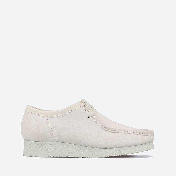 clarks wallabee white leather