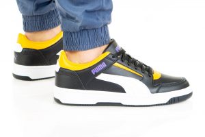 נעלי סניקרס פומה לגברים PUMA REBOUND JOW LOW - שחור/צהוב