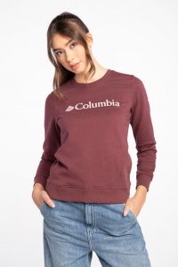 סווטשירט קולומביה לנשים Columbia Logo Crew - אדום