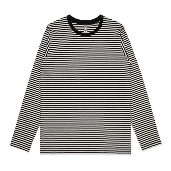 חולצת T אס קולור לגברים As Colour BOWERY STRIPE - שחור/לבן